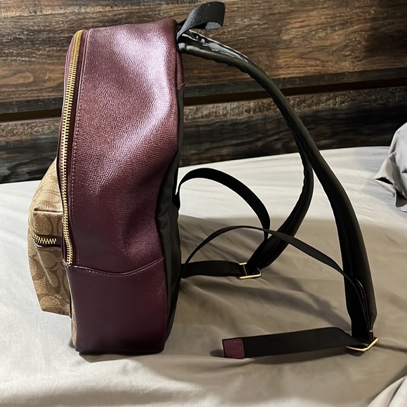 Coach purple and tan backpack - Picture 2 of 5